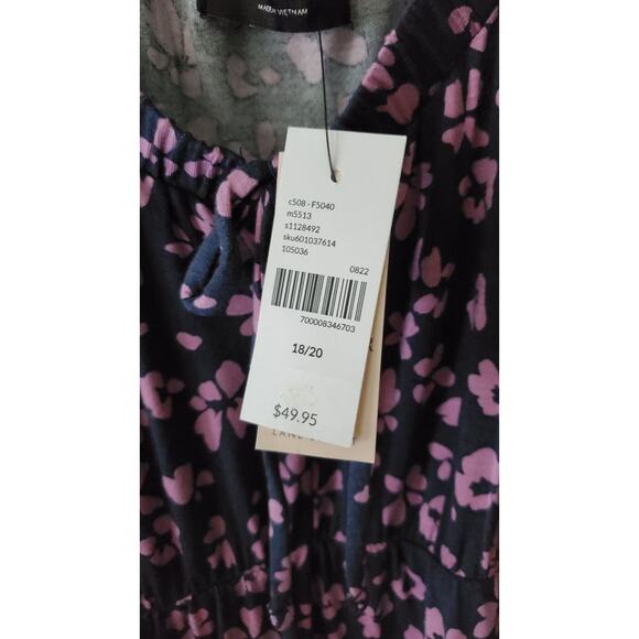 Lane Bryant Womens 18/20 Swing Collection Purple and‎ Blue Shirt New - Picture 2 of 5